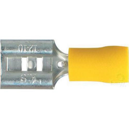 Narva Crimp Terminal Female Blade Yellow Terminal Entry 9.5 x 1.2mm Vinyl 100Pk