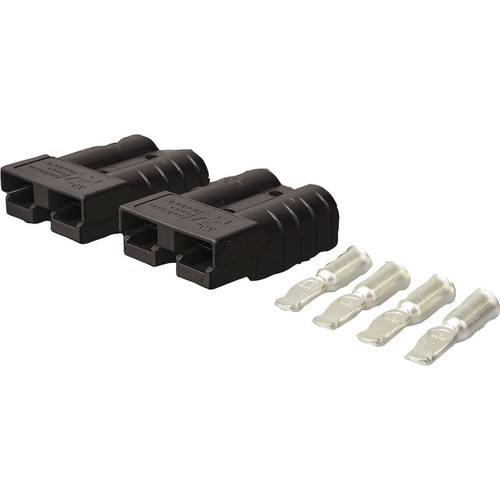 OEX 50A Genuine Anderson Connector, Black - 1 Pair with Terminals - ACX2780