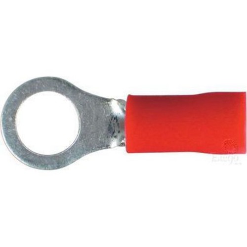 Narva Crimp Terminal Ring Red Terminal Entry 6.3mm Vinyl 100 Pce - 56174 Adapter