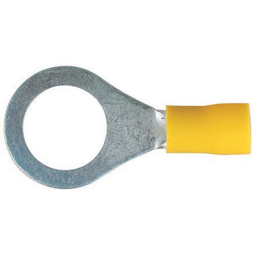 Narva Crimp Terminal Ring Yellow Terminal Entry 13mm Vinyl 100 Pce - 56193