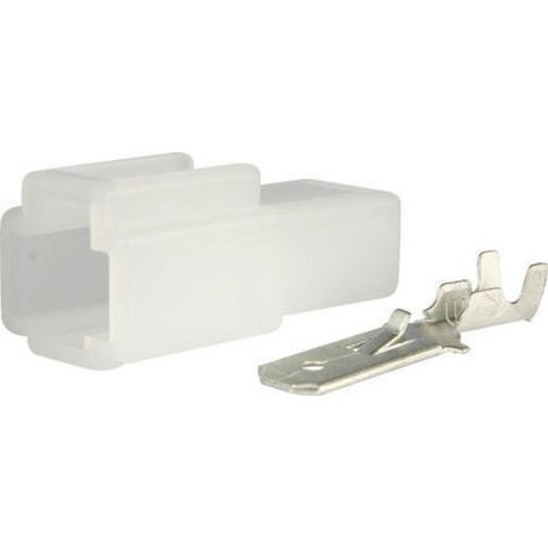 OEX QC Connector Male White 1 Pole - 10 Pce - ACX2680 Car Wiring Adapter