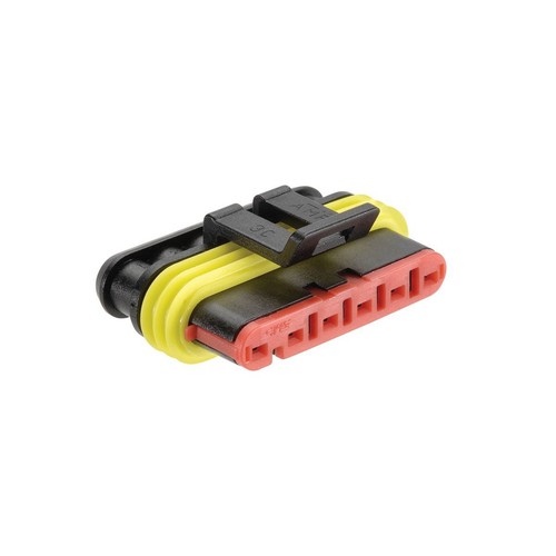 Narva AMP Super Seal 6 Way Waterproof Connector with Terminals and Seals Male Ho