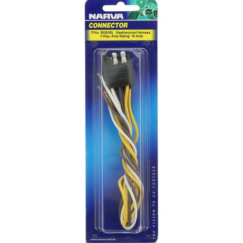 Narva In Line Connector 3 Pole 1 Kit - 56293BL Car Wiring Adapter Auto Part