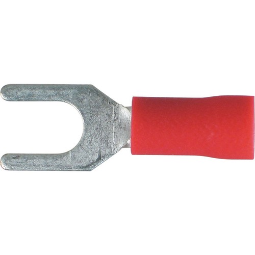 OEX Crimp Terminal Fork Red Terminal Entry 4.3mm Vinyl 100 Pce - ACX3043 Adapter