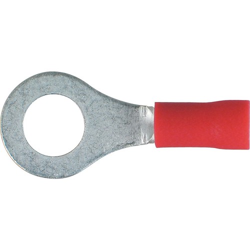 OEX Crimp Terminal Ring Red ID 6.3mm Vinyl 16 Pce - ACX3051BL Car Wiring Adapter