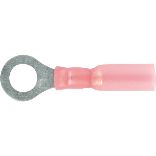 OEX Crimp Terminal Ring Red ID 6.3mm Heat Shrinkable 50 Pce - ACX3177 Car Wiring