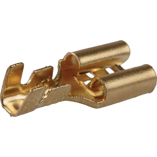 OEX Crimp Terminal Female Blade Brass 6.3mm 100 Pce - ACX3098 Car Wiring Adapter