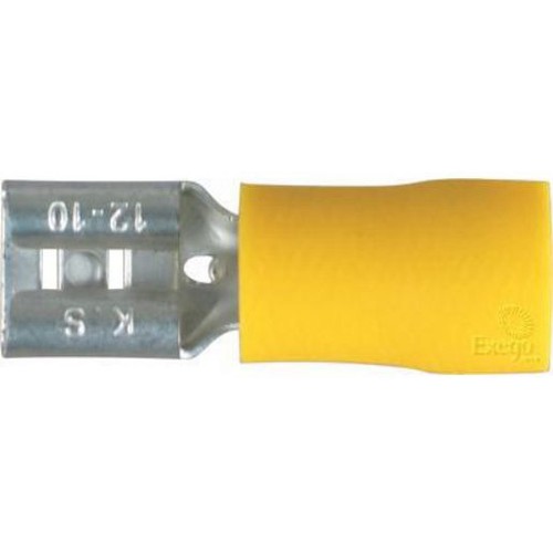 Narva Crimp Terminal Female Blade Yellow Terminal Entry 6.3 x 0.8mm Vinyl 100Pk