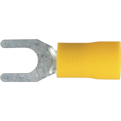 OEX Crimp Terminal Fork Yellow Terminal Entry 5.3mm Vinyl 50 Pce - ACX3047