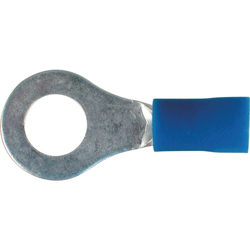 OEX Crimp Terminal Ring Blue ID 6.3mm Vinyl 20 Pce - ACX3055BL Car Wiring