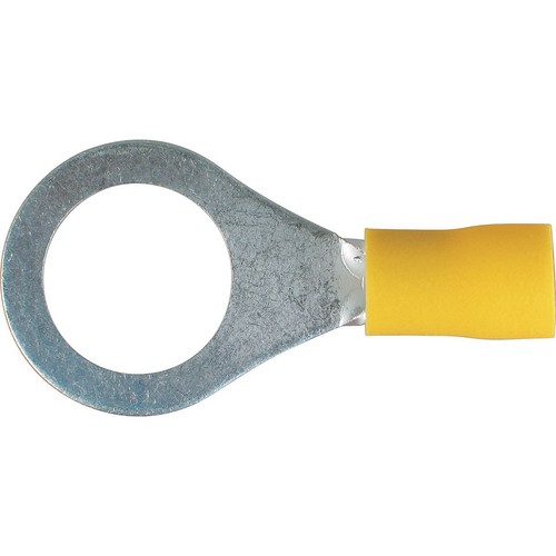 OEX Crimp Terminal Ring Yellow ID 13mm Vinyl 50 Pce - ACX3063 Car Wiring Adapter