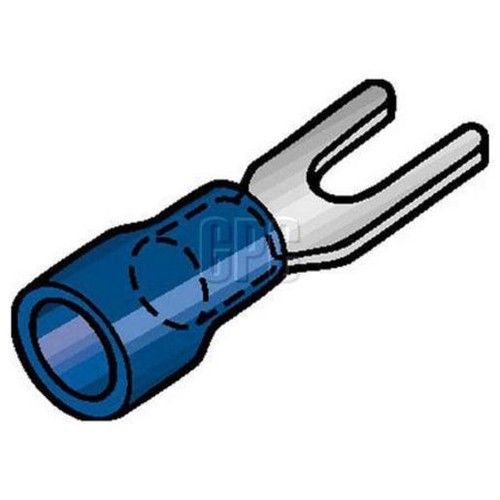 Narva Crimp Terminal Spade Blue Terminal Entry 4.3mm Vinyl 100 Pce - 56166