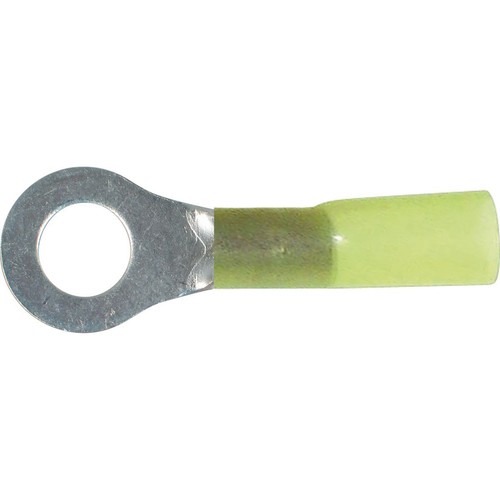 OEX Crimp Terminal Ring Yellow ID 6.3mm Heat Shrinkable 50 Pce - ACX3185 Adapter