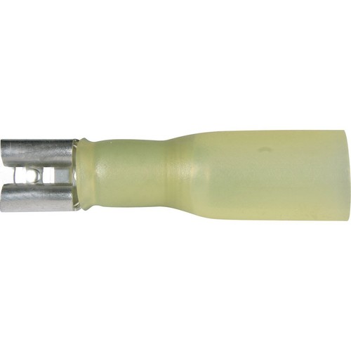 OEX Crimp Terminal Female Blade Yellow Terminal Entry 6.3 x 0.8mm Heat Shrinkabl