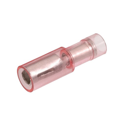 Narva Crimp Terminal Female Bullet Red Insulated 4.3mm - 10 Pce - 56051BL