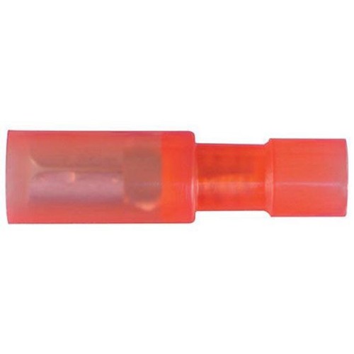 Narva Crimp Terminal Female Bullet Red Terminal Entry 4mm Polycarbonate 100 Pce