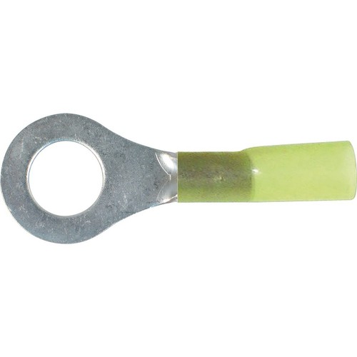 OEX Crimp Terminal Ring Yellow ID 8.4mm Heat Shrinkable 50 Pce - ACX3186 Adapter