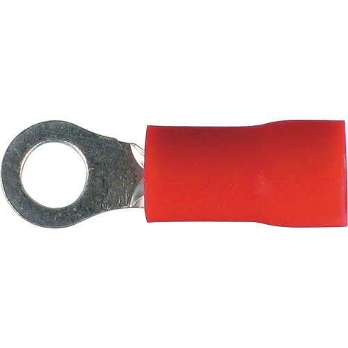 OEX Crimp Terminal Ring Red ID 3mm Vinyl 100 Pce - ACX3048 Car Wiring Adapter