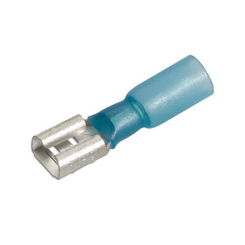 Narva Crimp Terminal Female Blade Blue Terminal Entry 6.3 x 0.8mm Heat Shrinkabl