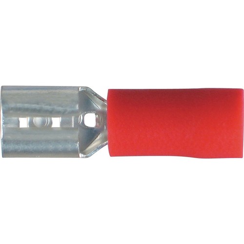 OEX Crimp Terminal Female Blade Red Terminal Entry 5 x 0.8mm Vinyl 100 Pce - ACX