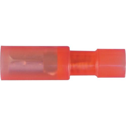 OEX Crimp Terminal Female Bullet Red Terminal Size 4mm Nylon 50 Pce - ACX3034/50