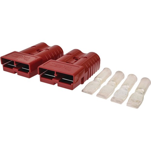 OEX 350A Genuine Anderson Plug Connector, Red - 1 Pair with Terminals - ACX2765
