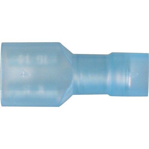 OEX Crimp Terminal Female Blade Blue Terminal Entry 6.3 x 0.8mm Nylon 100 Pce -