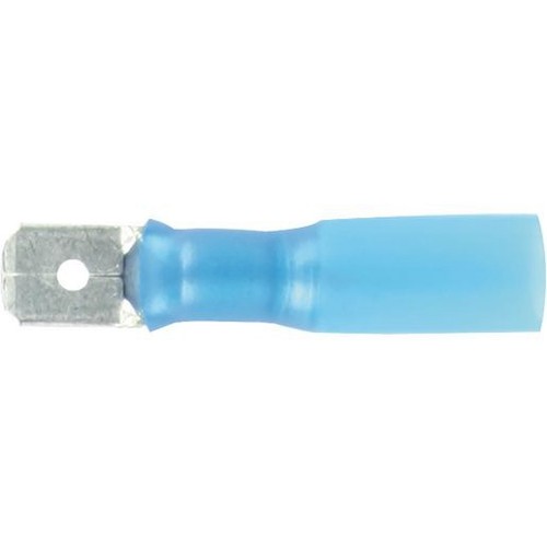 OEX Crimp Terminal Male Blade Blue Terminal Entry 6.3 x 0.8mm Heat Shrinkable 50