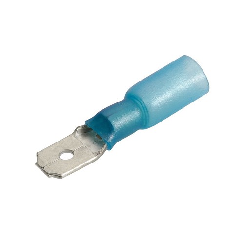 Narva Crimp Terminal Male Blade Blue Terminal Entry 6.3 x 0.8mm Heat Shrinkable