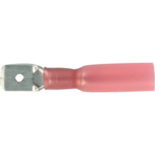OEX Crimp Terminal Male Blade Red Terminal Entry 6.3 x 0.8mm Heat Shrinkable 50