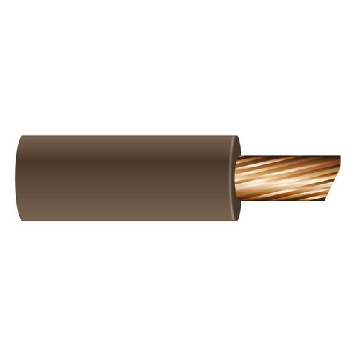 OEX 4mm Single Core Automotive Cable, Brown - 30m Roll - ACX0728 Car Wiring