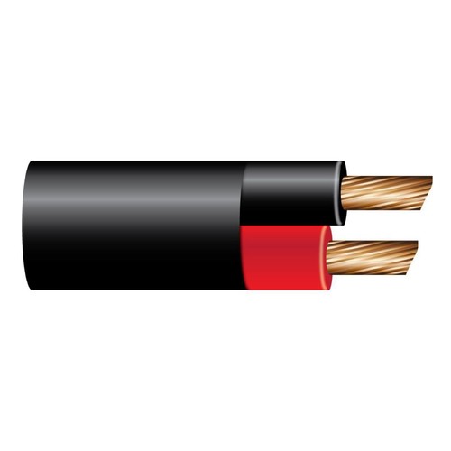 OEX 3mm Twin Core Automotive Cable, Red/Black, With Black Sheath - 30m Roll - AC