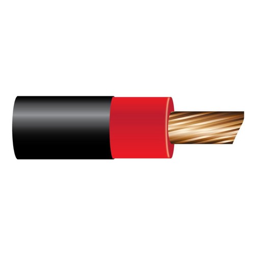 OEX 4mm Single Core Automotive Cable, Red With Black Sheath - 30m Roll - ACX0773
