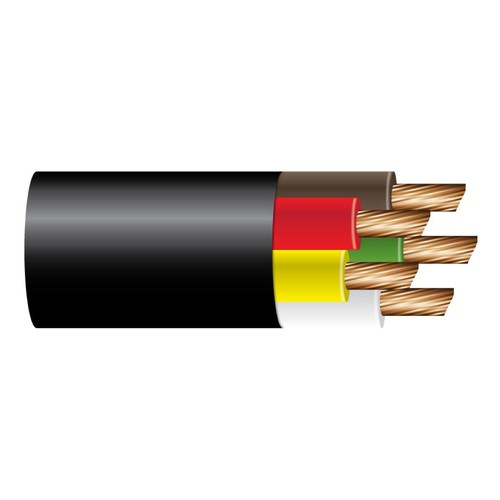 OEX 2.5mm 5 Core Trailer Cable, With Black Sheath - 30m Roll - ACX0820 Adapter