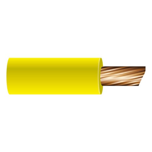 OEX 3mm Single Core Automotive Cable, Yellow - 30m Roll - ACX0706 Car Wiring