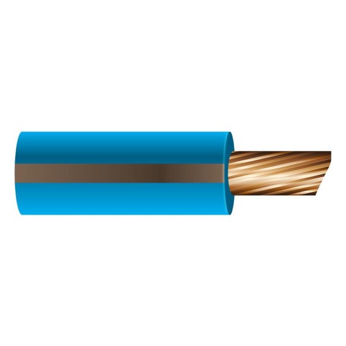 OEX 3mm Single Core Automotive Cable, Blue With Brown Trace - 100m Roll - ACX032
