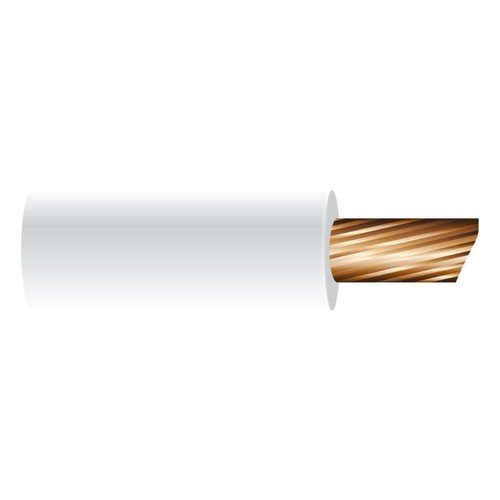 OEX 4mm Single Core Automotive Cable, White - 30m Roll - ACX0726 Car Wiring