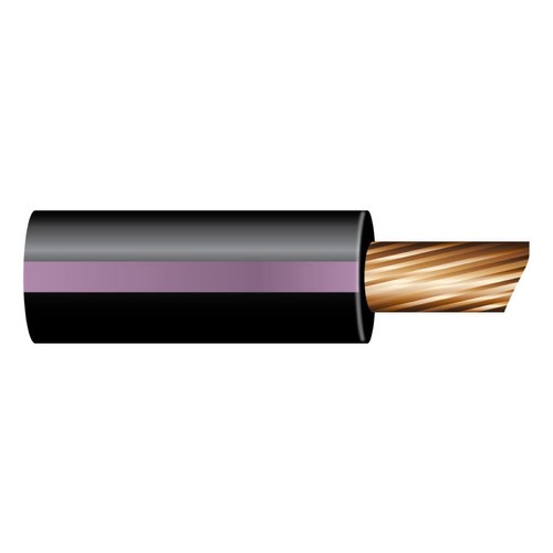 OEX 3mm Single Core Automotive Cable, Black With Violet Trace - 100m Roll - ACX0