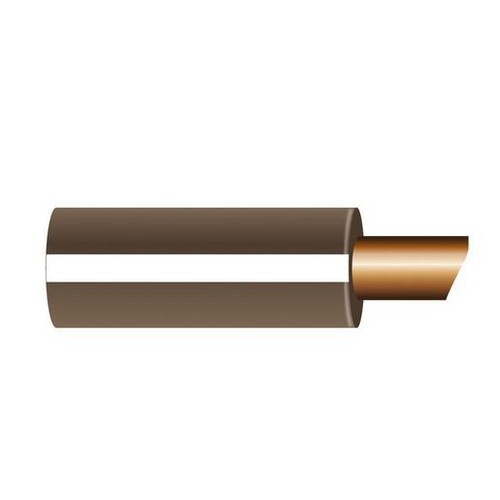 OEX 4mm Single Core Automotive Cable, Brown With White Trace - 100m Roll - ACX07