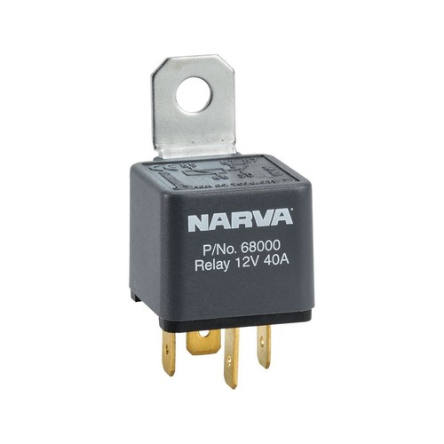 Narva 12V Relay 4 Pin 40A - 68000 Car Wiring Adapter Auto Part