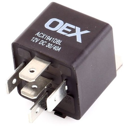 OEX Mini Relay 12V Change Over 30/40A - Diode Protected, Sealed - ACX1941DBL