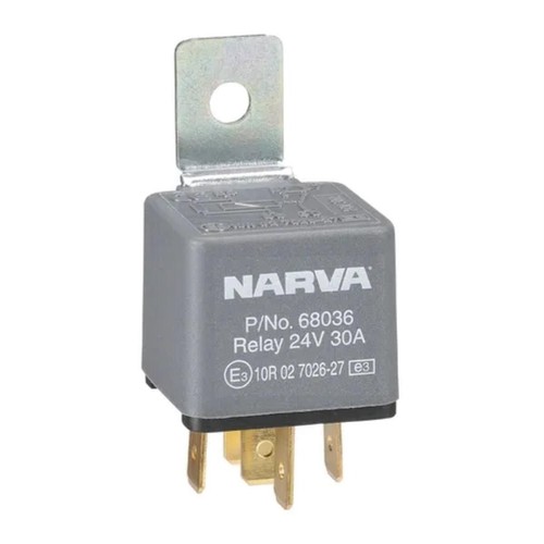 Narva Relay 24V 30A 5 Pin With Resistor - 68036 Car Wiring Adapter Auto Part