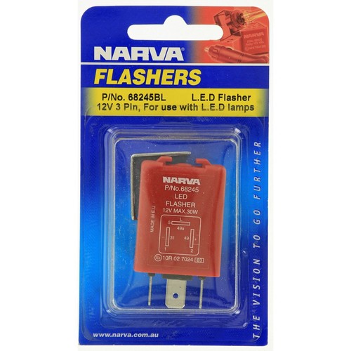 Narva Electronic LED Flasher 12V 3 Pin - 68245BL Car Wiring Adapter Auto Part