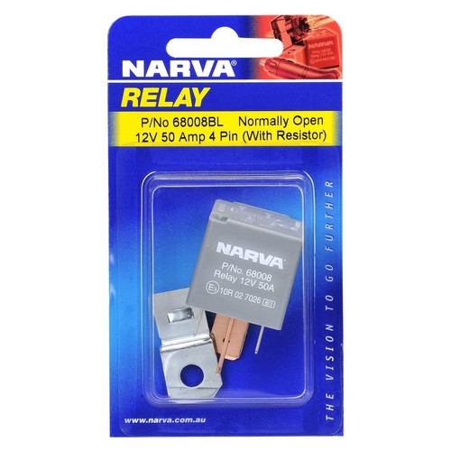 Narva 12V Relay 4 Pin 50A - 68008BL Car Wiring Adapter Auto Part