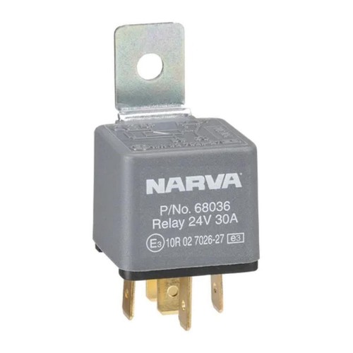 Narva Relay 24V 30A 5 Pin With Resistor - 68036BL Car Wiring Adapter Auto Part