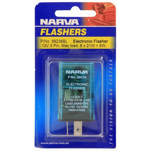 Narva Electronic Flasher 12V 3 Pin - 68238BL Car Wiring Adapter Auto Part