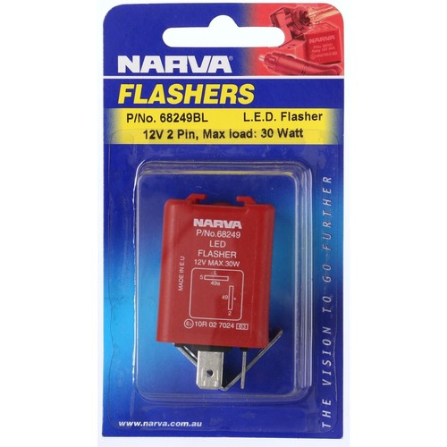 Narva Electronic LED Flasher 12V 2 Pin - 68249BL Car Wiring Adapter Auto Part