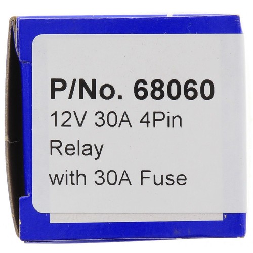Narva Relay 12V 30A 4 Pin With 30A Fuse - 68060 Car Wiring Adapter Auto Part