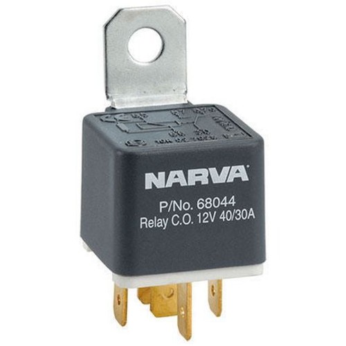 Narva Relay 12V 40/30A 5 Pin With Resistor - 68044 Car Wiring Adapter Auto Part