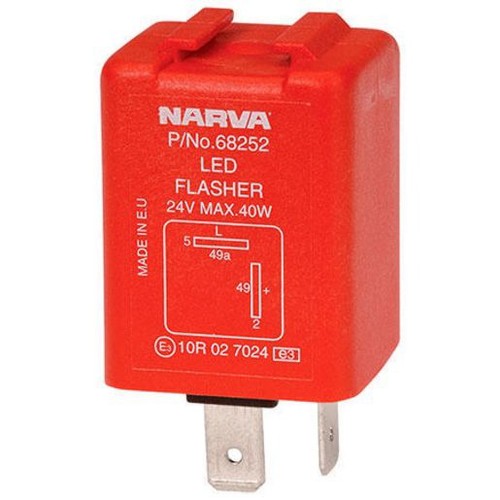 Narva Electronic LED Flasher With Pilot 24V 2 Pin - 68252BL Car Wiring Adapter